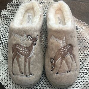 NWT-Kooba slippers with Rain-Deer Print, 6.5-7.5 (M)